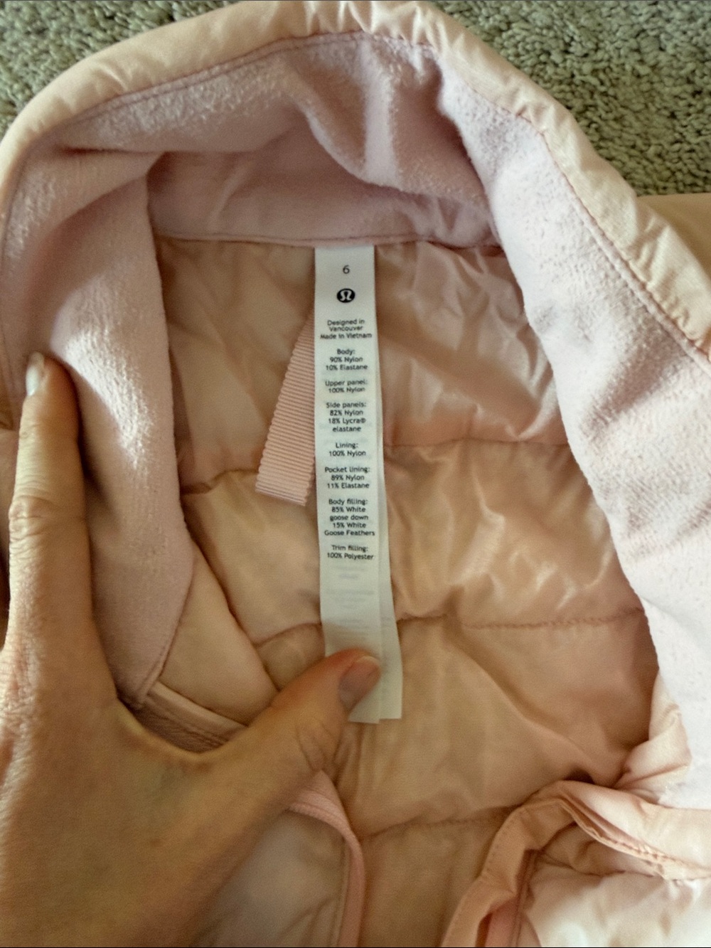 Lululemon Down for It All Vest
Pink Mist Size 6 - Picture 5 of 5